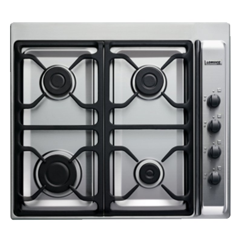Anafe Longvie A6600XF a Gas 58 Cm 4 Hornallas Inoxidable
