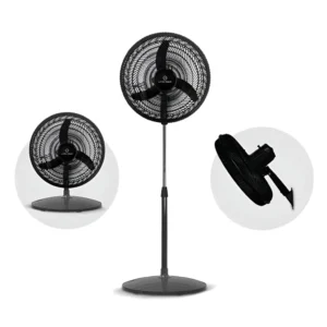 Ventilador 3 en 1 Whitenblack 18" 75W Pie, Mesa y Pared WBVPWB18K