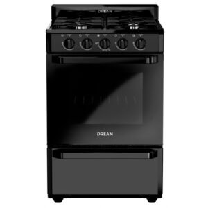Cocina Drean CD5602AN 56 Cm Multigas Negra 4 Hornallas