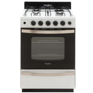 Cocina Whirlpool WFB57DW 56 Cm Blanca Multigas 4 Hornallas